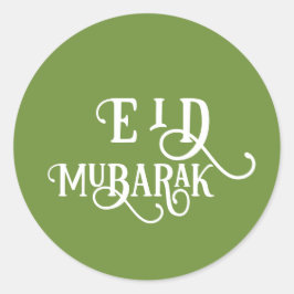 Adesivo Planície Verde da Floresta Eid Mubarak