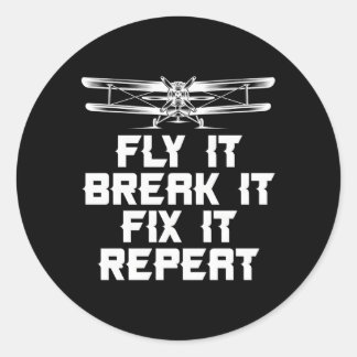 Adesivo Plano Controlado Por Rádio - Plano Piloto Rc - Pla