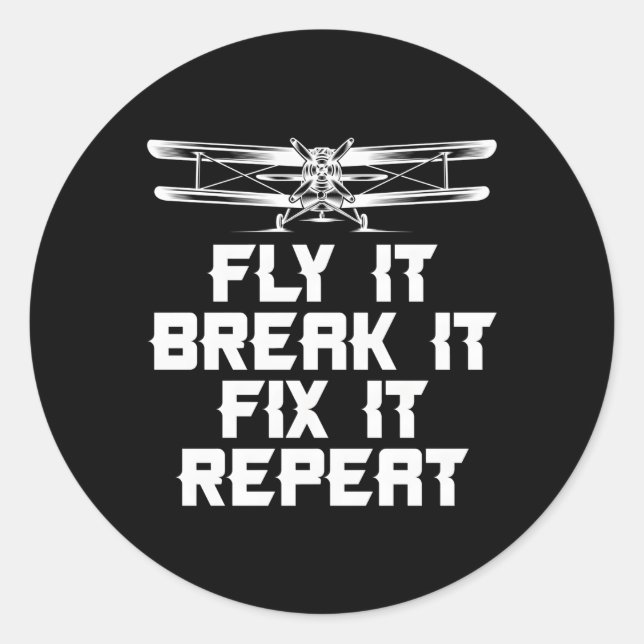 Adesivo Plano Controlado Por Rádio - Plano Piloto Rc - Pla (Frente)