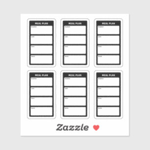Adesivo Plano das Refeições