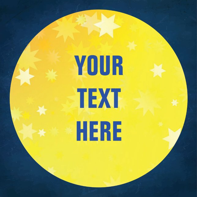 Adesivo Plano de fundo das Estrelas Douradas com texto per (Criador carregado)