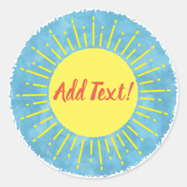 Adesivo Plano de Fundo do Chá de fraldas de Aquarela Sunsh