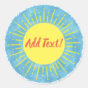 Adesivo Plano de Fundo do Chá de fraldas de Aquarela Sunsh