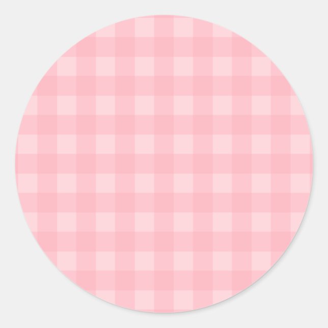 Adesivo Plano de Fundo do Padrão Verificado de Gingham Ros (Frente)