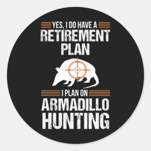 Adesivo Plano de Reforma Engraçado Armadillo Possum Caçand