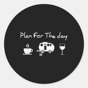 Adesivo Plano Para O Dia Café Acampamento Vinho