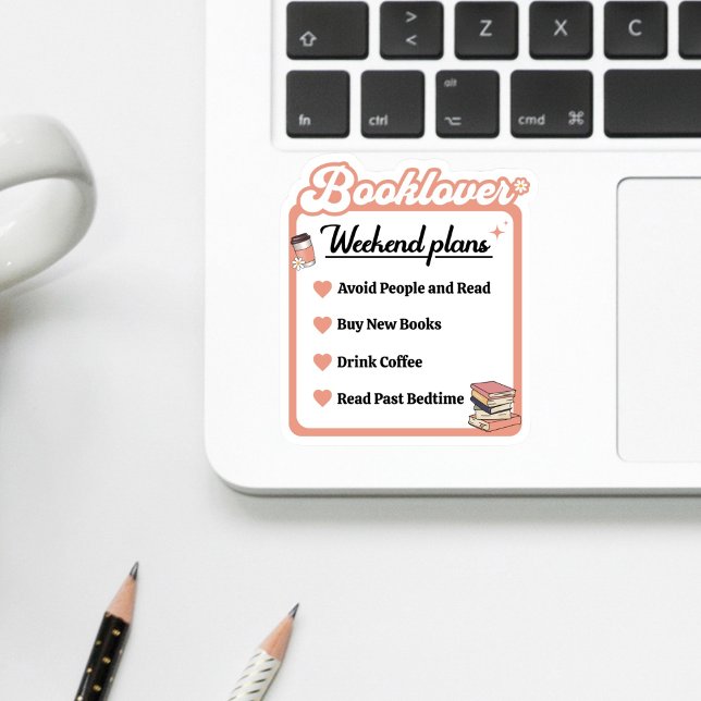 Adesivo Planos de Fim de Semana do Booklover (Criador carregado)