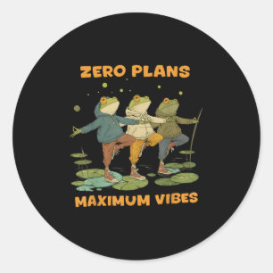 Adesivo Planos Zero Máximo de Vibes Engraçado Sapo Hoodie