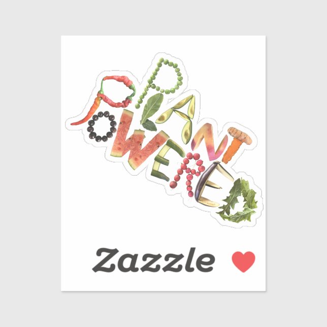 Adesivo Planta Acionada - Estilo de Vida Vegan - Comida Sa (Folha)