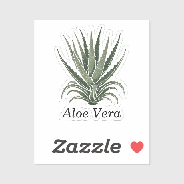 Adesivo Planta de Aloe Vera Ervas Medicinais  (Folha)