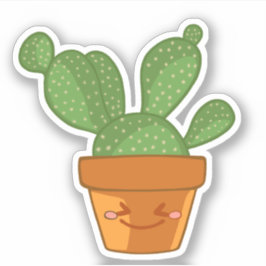 Adesivo Planta De Flor De Cactus Suculta E Estética