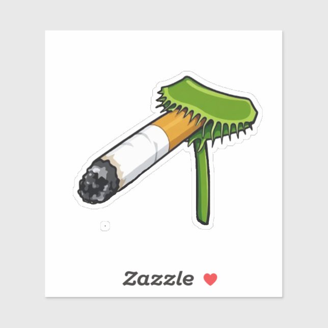 Adesivo Planta de Venus Flytrap Com Cig (Folha)