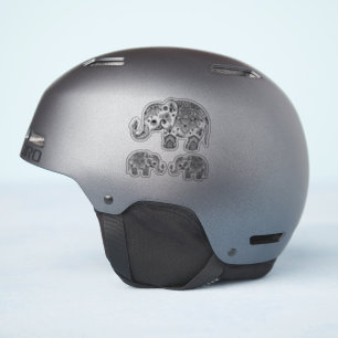 Adesivo Planta floral de elefante preto