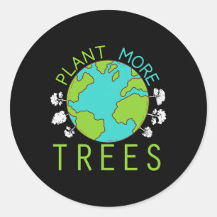 Adesivo Planta Mais Árvores Salvem Dia da Terra Clima Env
