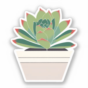 Adesivo Planta Suculenta Fofa