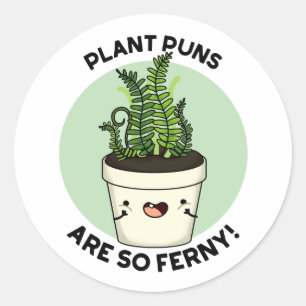 Adesivo Plantações De Plantas São Tão Ferny Funny Fern Pun