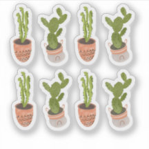 Plantas de Cacto Modernas Desenhadas à Mão para Ca