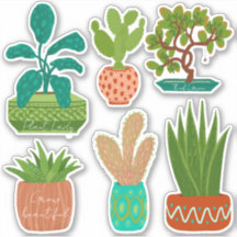 Plantas domésticas de cactus Stickers