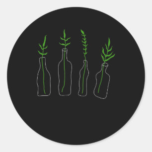 Adesivo plantas em garrafas de gif botânica