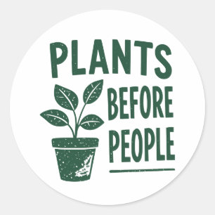 Adesivo Plantas Engraçadas Antes das Pessoas Arte de Carim