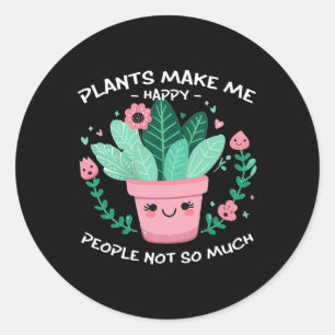 Adesivo Plantas Me Fazem Feliz Dia Da Terra