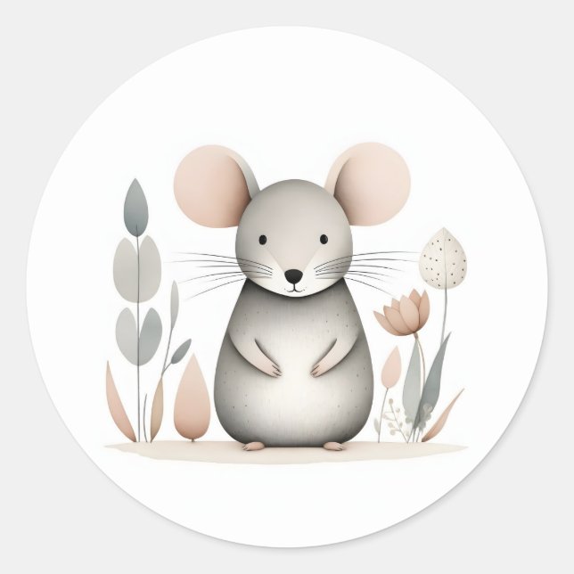 Adesivo Plantas Mouse Adoráveis de Boho Minimalistas (Frente)