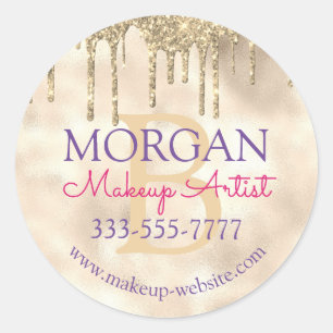 Adesivo Platinum Dourado Glitter DIY Nome Monograma Ocupaç