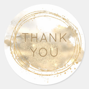 Adesivo Platinum Dourado Glitter Jewelry Designer Obrigado