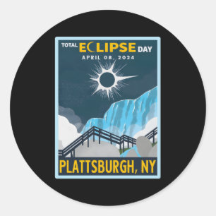 Adesivo Plattsburgh Nova York Total Eclipse Solar 2024