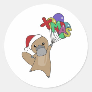 Adesivo Platypus Christmas — Animais Cubosos de Playpus