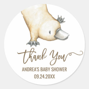 Adesivo Platypus Neutral Australiano Obrigado