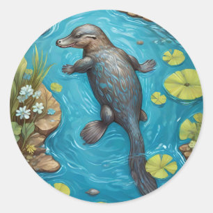 Adesivo Platypus no rio.