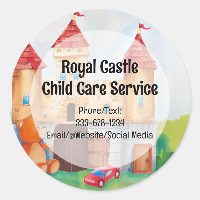 Adesivo Play Castle Child Daycare Babysitter Chilcare (Frente)