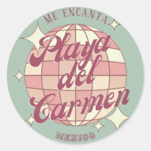 Playa del Carmen México Retro souvenir decor teal