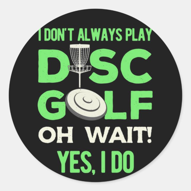 Adesivo Player de Golfe de Disco | Eu Nem Sempre Toco Golf (Frente)