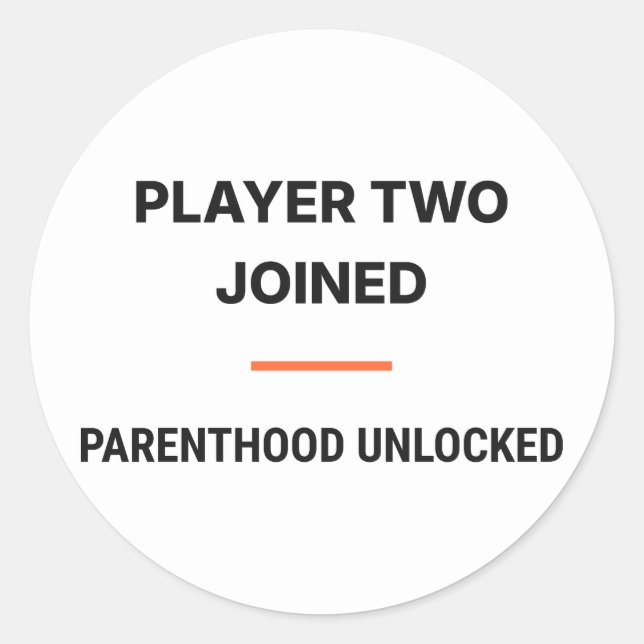 Adesivo Player Two Joined Parenthood Unlocked Sticker (Frente)