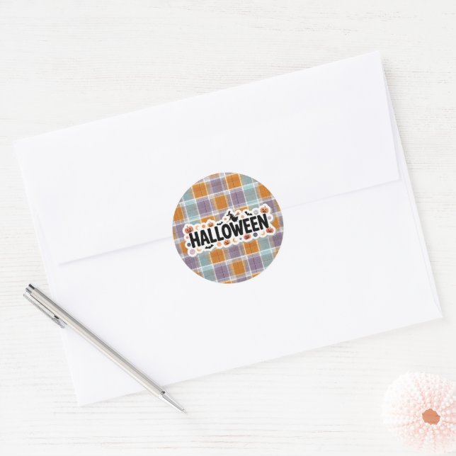 Adesivo Playful Halloween Plaid (Envelope)