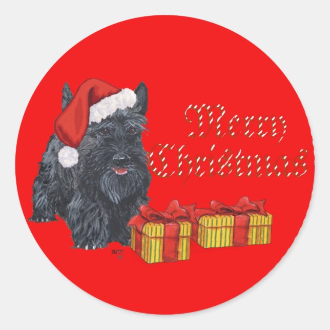 Adesivo Playful Scottie Christmas (Frente)