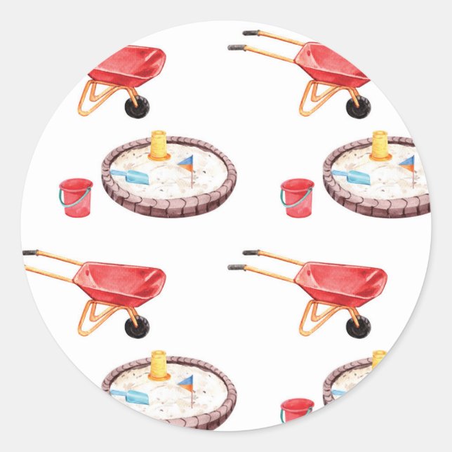 Adesivo Playground Park Birthday Sand Box (Frente)