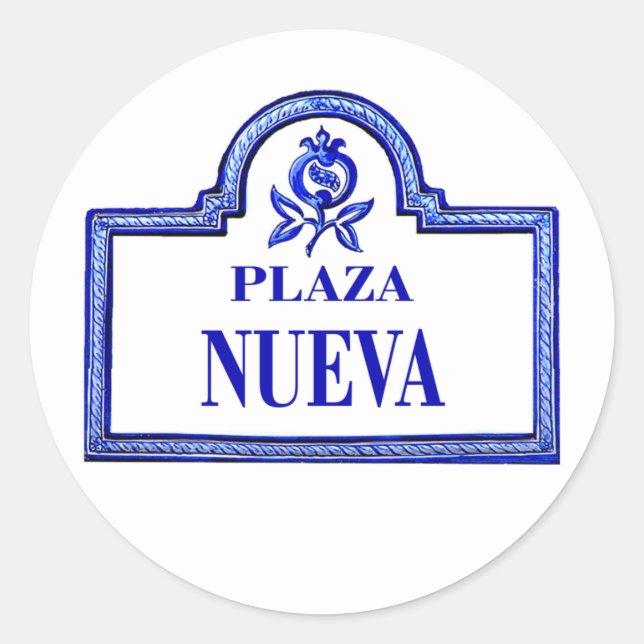Adesivo Plaza Nueva, Sinal de Granada Street (Frente)