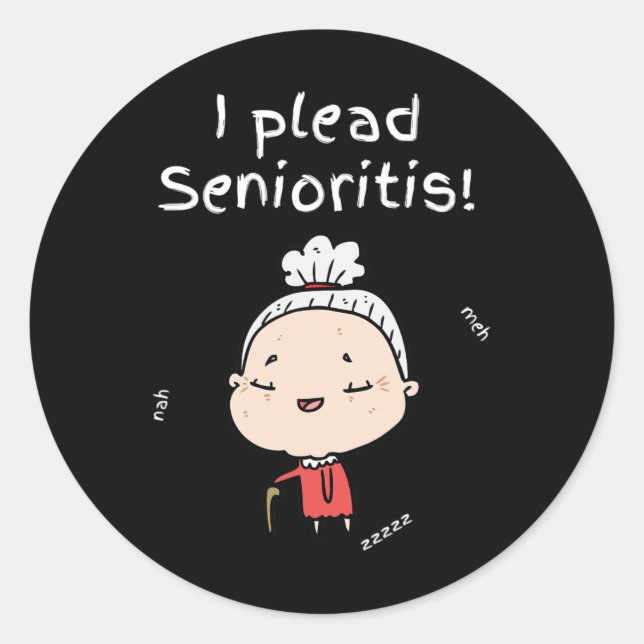 Adesivo Plead Senioristis. Mulher do Mais velho Velho Enve (Frente)