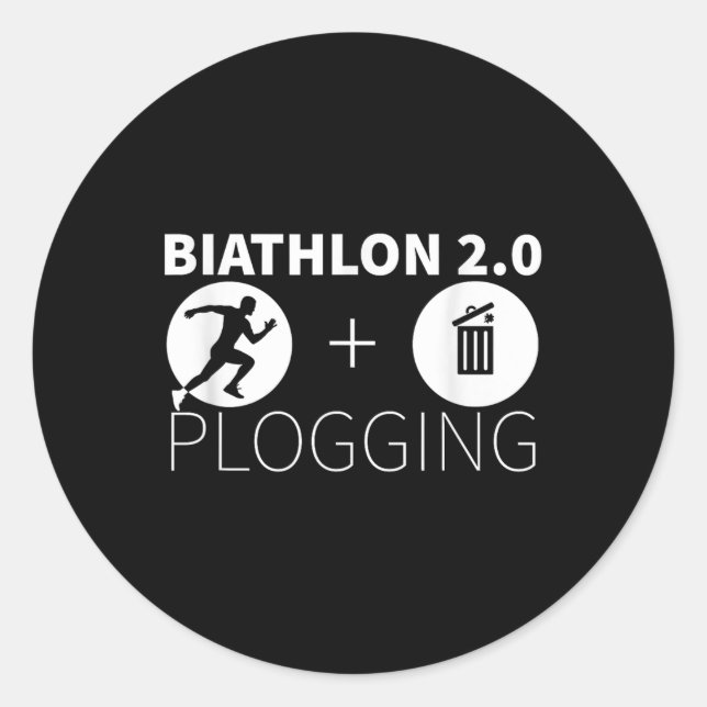 Adesivo Plogging Biathlon 2.0 Corrida E Pr Ambiental (Frente)