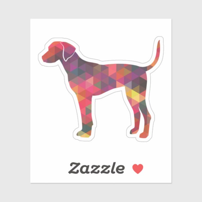 Adesivo Plott Hound Geométrico Silhouette (Folha)