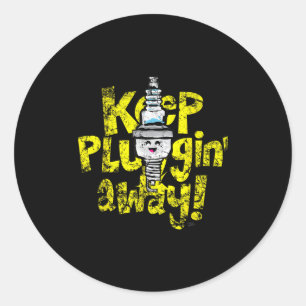 Adesivo Plug-in de Disparo Kawaii Mantenha o Plug-in Fora 