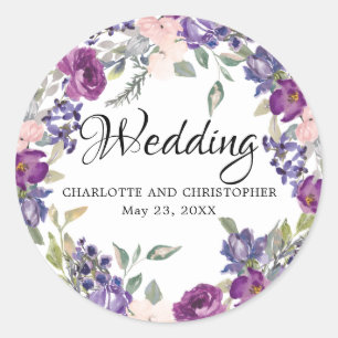 Adesivo Plum Blush Floral Envelope Seal