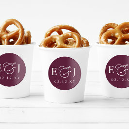 Adesivo Plum Modern Iniciais Monograma Casamento