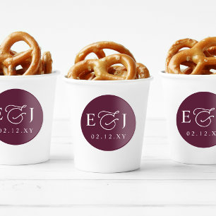 Adesivo Plum Modern Iniciais Monograma Casamento