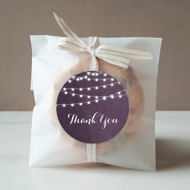Adesivo Plum String Lights Obrigado Stick (Criador carregado)