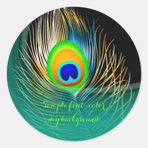 Adesivo Pluma de pavão PixDezine/DIYbackground