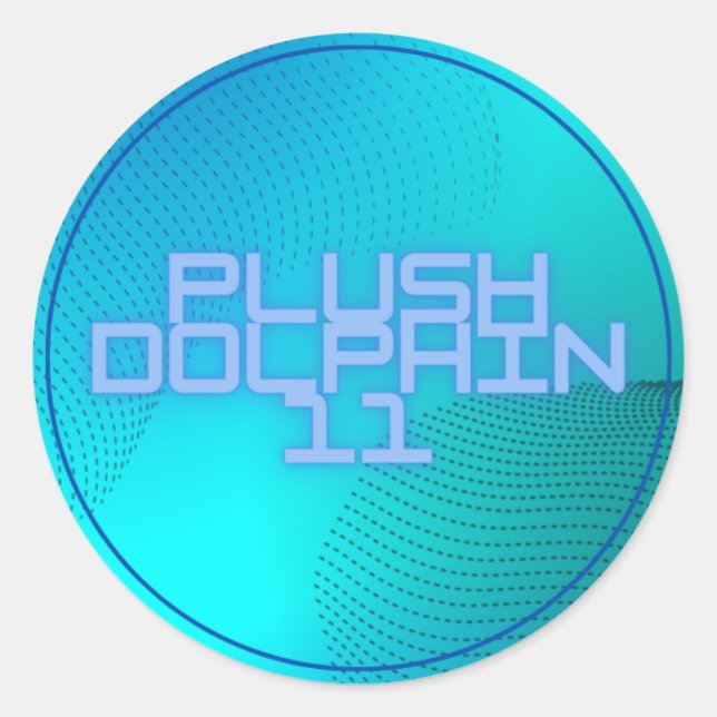 Adesivo Plushdolphin11 Round Sticker (Frente)